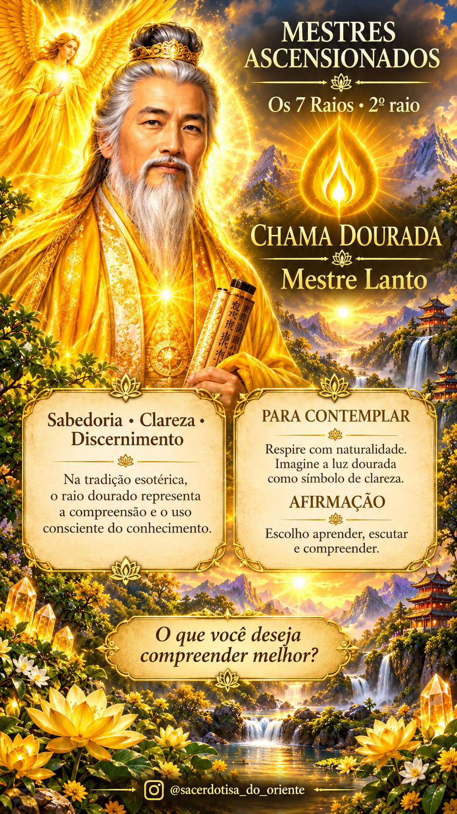 A chama dourada de Mestre Lanto